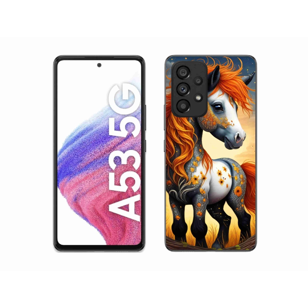 Gélový kryt mmCase na Samsung Galaxy A53 5G - farebný poník