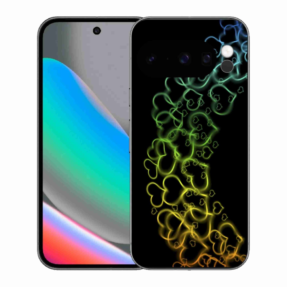 Gélový kryt mmCase na Google Pixel 10 Pro - farebné srdiečka