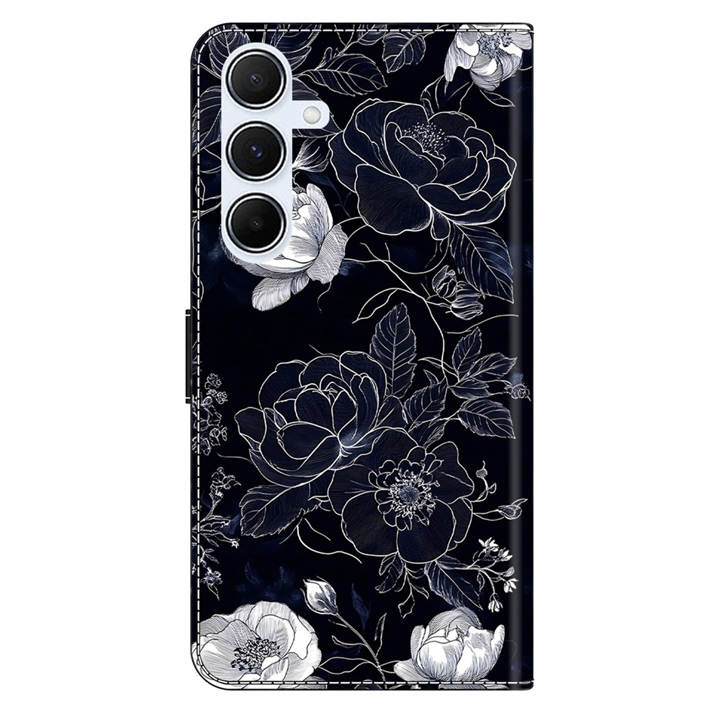 Firmly knižkové púzdro na Samsung Galaxy A17 5G/A26 5G - čiernobiele kvety
