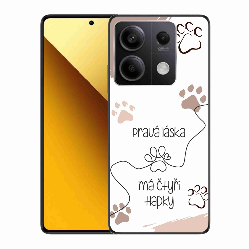 Gélový kryt mmCase na Xiaomi Redmi Note 13 5G - psí motív 1 biele pozadie
