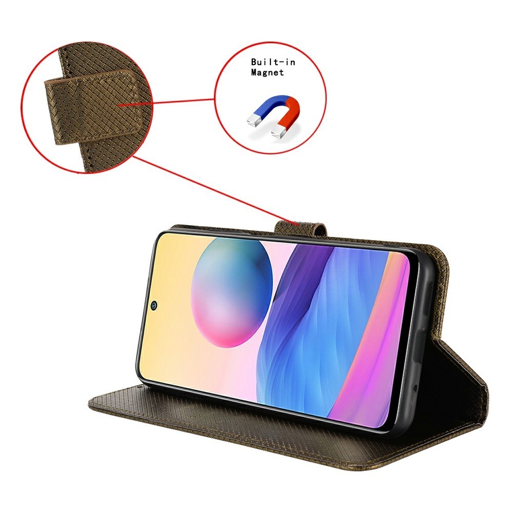 Diamond knižkové púzdro na Realme Note 70T - hnedé