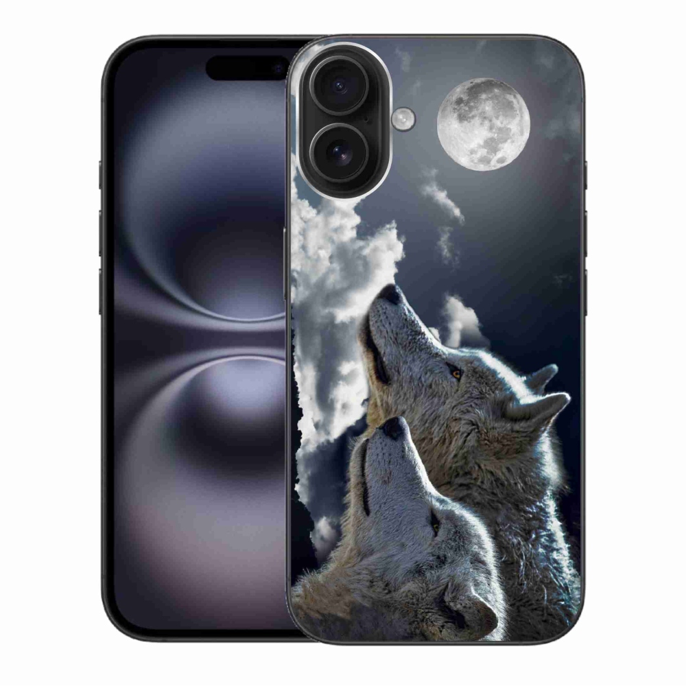 Gélový kryt mmCase na iPhone 16 Plus - vlci