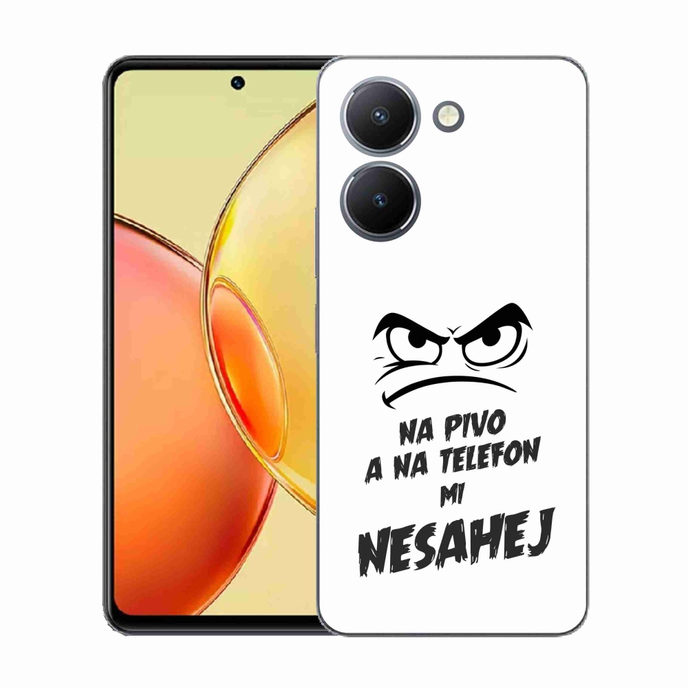 Gélový kryt mmCase na Vivo Y36 - pivný motív 2 biele pozadie