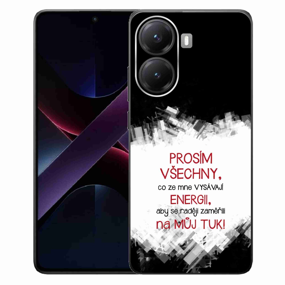 Gélový kryt mmCase na Xiaomi Poco X7 Pro 5G - vtipný text 1 červený