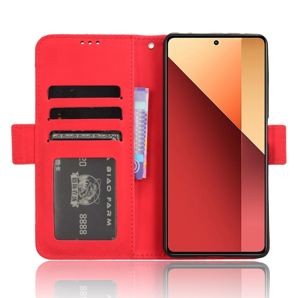 Cards knižkové púzdro na Xiaomi Redmi Note 14S/Note 13 Pro 4G/Poco M6 Pro - červené