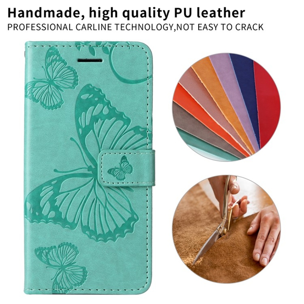 Big Butterfly knižkové puzdro na Vivo Y29s 5G - modrozelené
