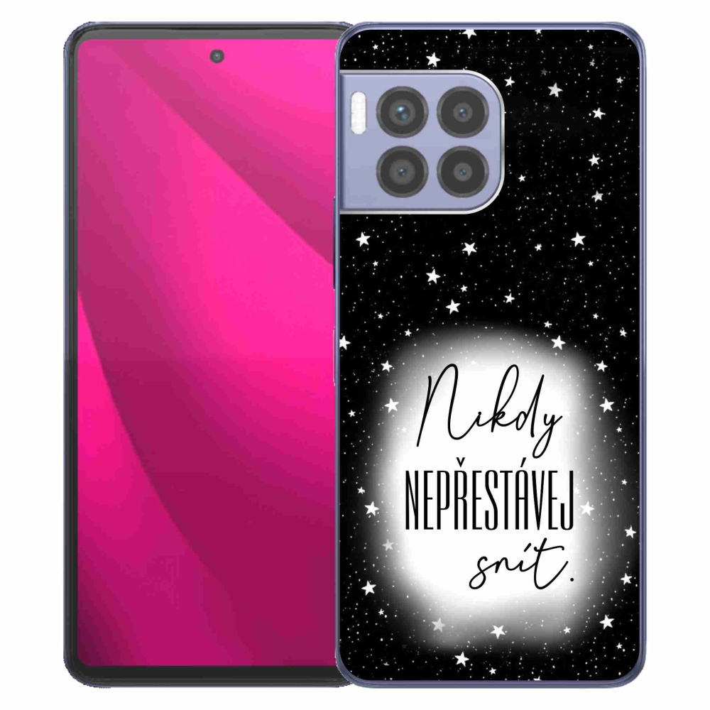 Gélový kryt mmCase na T-Mobile T Phone 2 Pro - citát 1 bieločierne pozadie