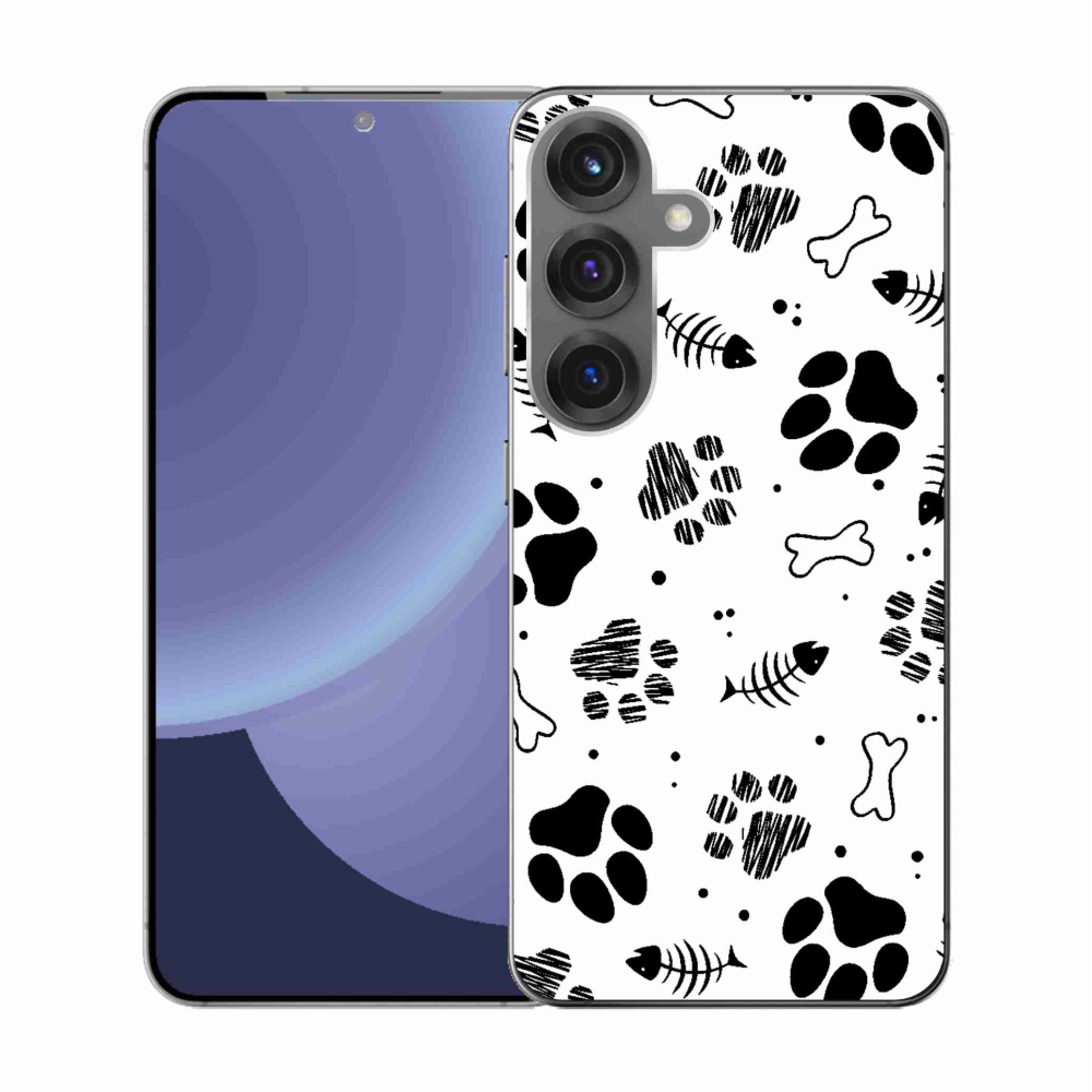 Gélový kryt mmCase na Samsung Galaxy S25 - psie labky 1