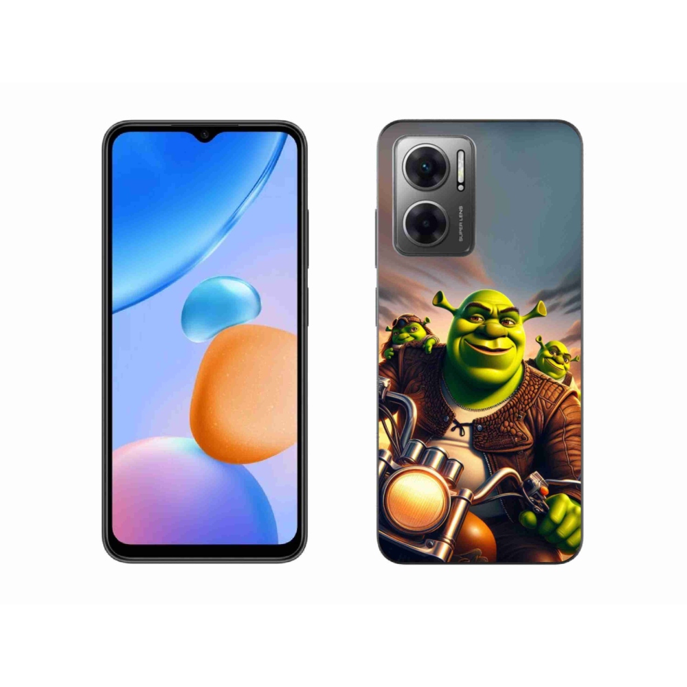 Gélový kryt mmCase na Xiaomi Redmi 10 5G - shrek na motorke