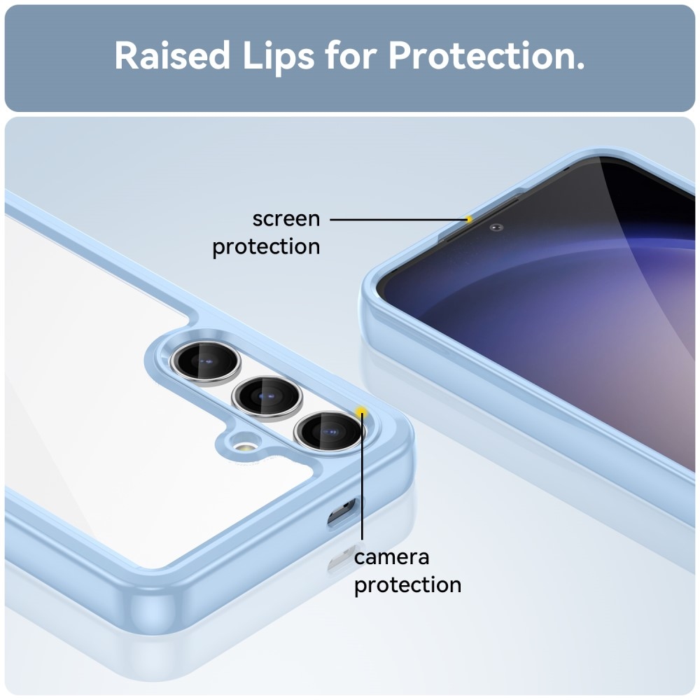 Gélový obal s pevným chrbtom na Samsung Galaxy S24+ - modrý
