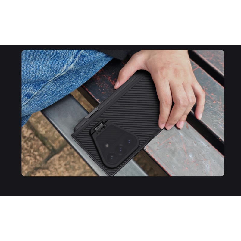 Nillkin CamShield Prop Magnetic Pen Slot (transparentný objektív) – zadný kryt pre Samsung Galaxy Z Fold 8 Ultra Black