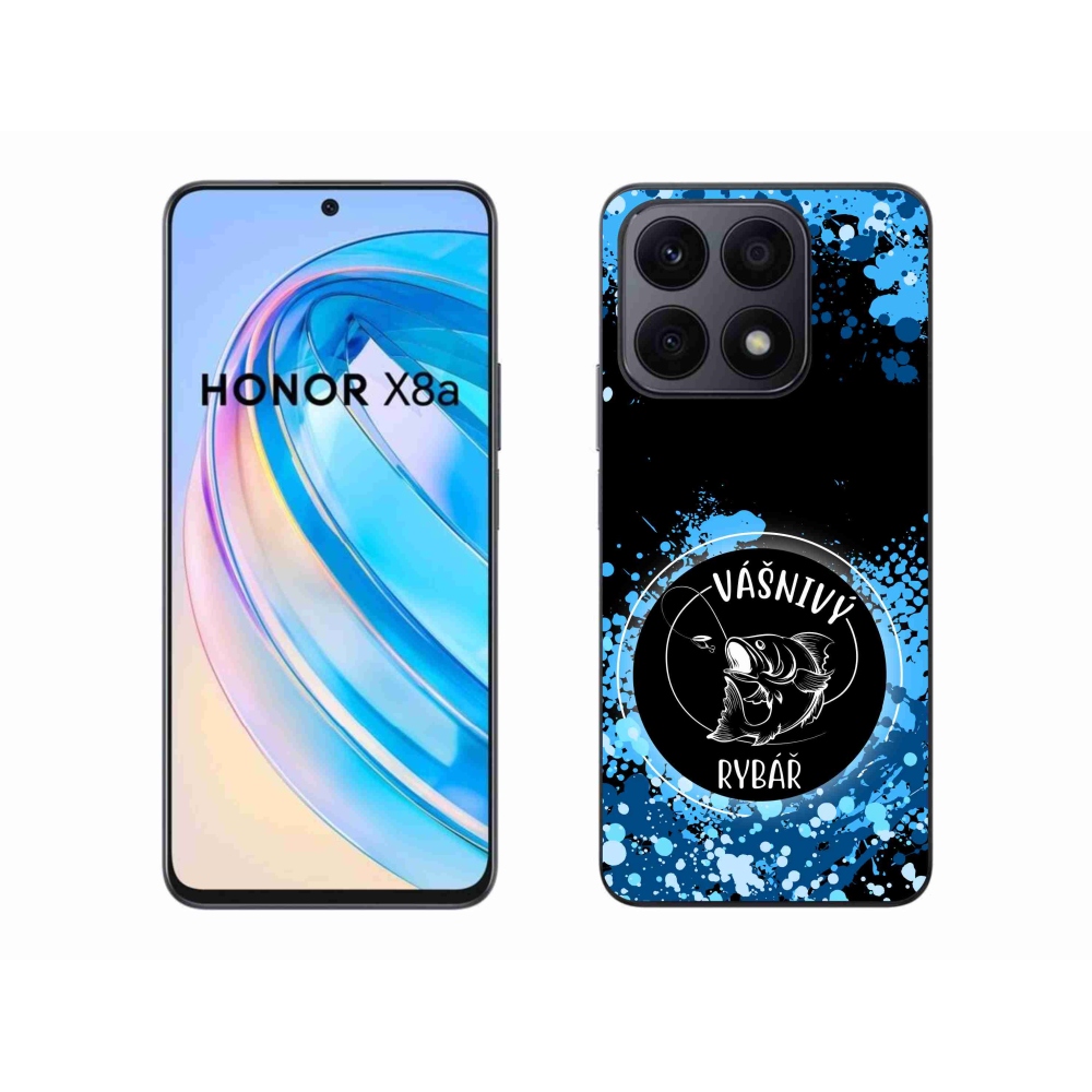 Gélový kryt mmCase na Honor X8a - vášnivý rybár čierne pozadie