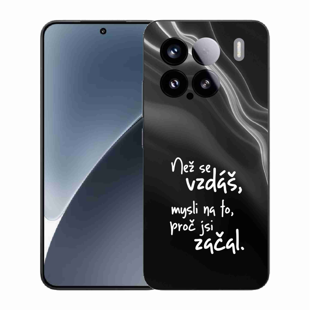 Gélový kryt mmCase na Xiaomi 15 - citát 2 čierne pozadie