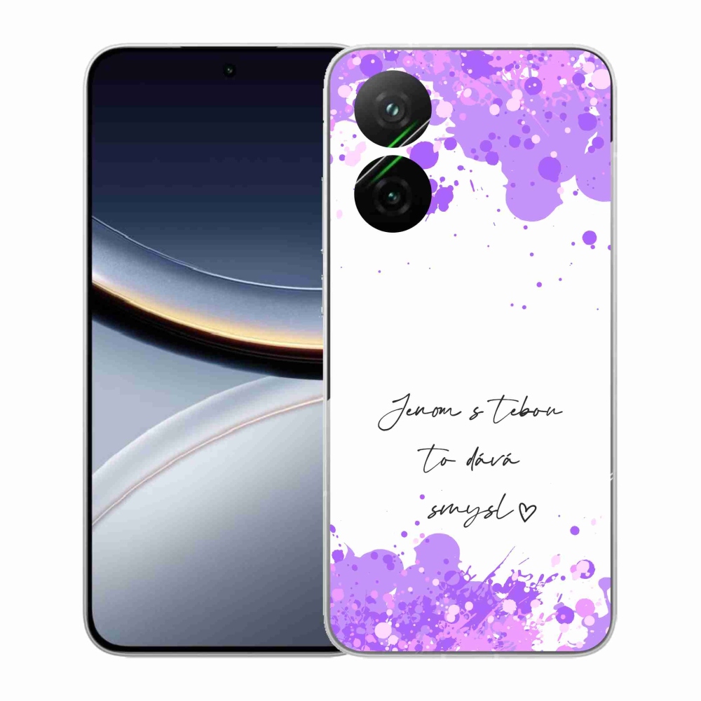 Gélový kryt mmCase na Xiaomi Poco F7 5G - zamilovaný text biele pozadie