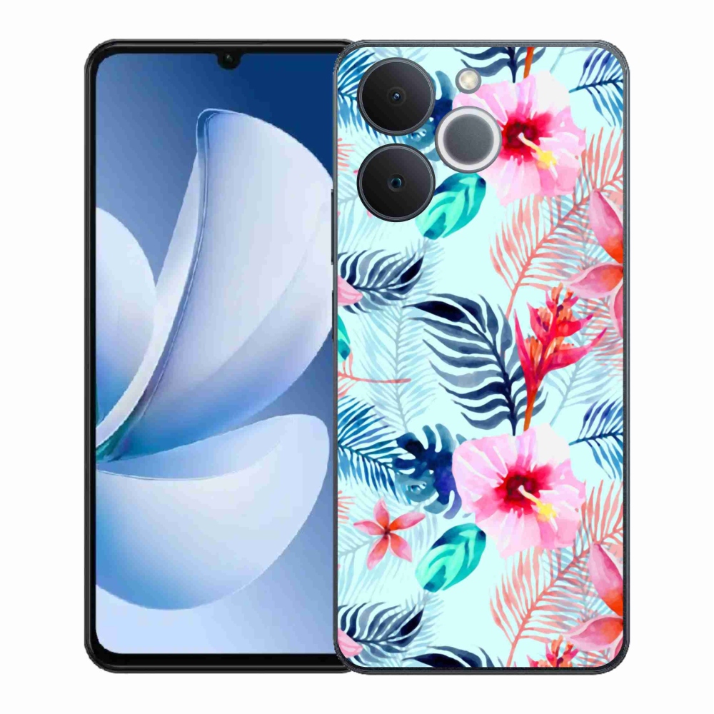 Gélový kryt mmCase na Realme Note 70T - kvety