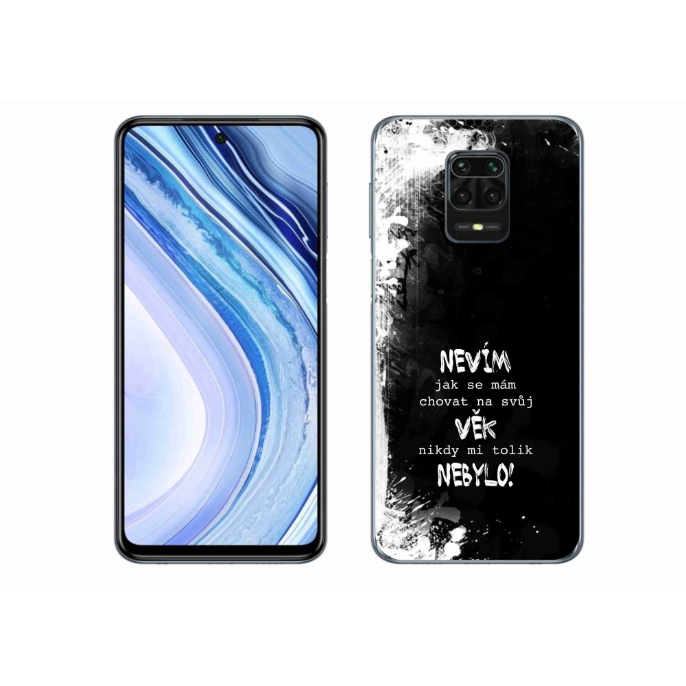 Gélový kryt mmCase na Xiaomi Redmi Note 9S - vtipný text 14 čierne pozadie