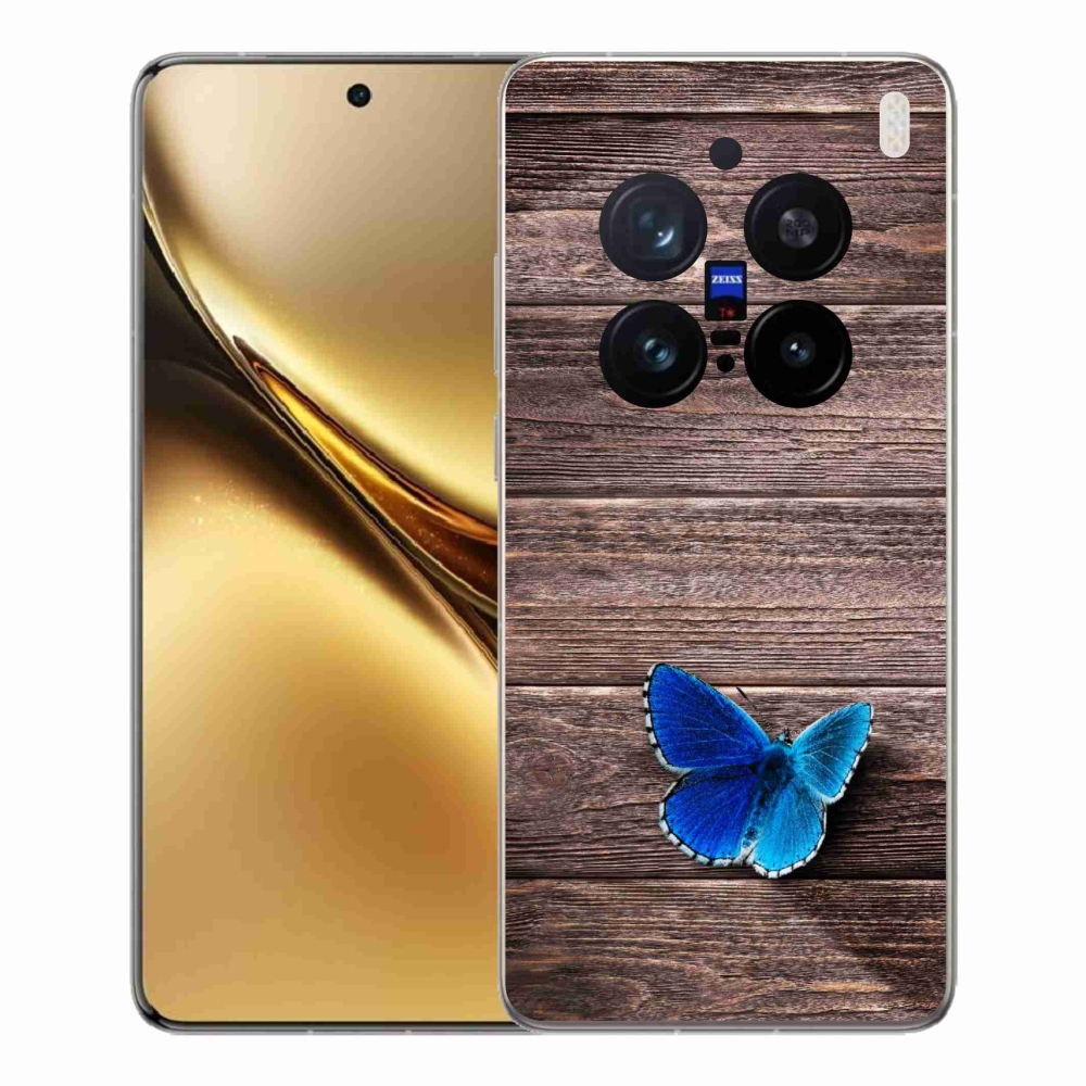 Gélový kryt mmCase na Vivo X200 Pro 5G - modrý motýľ 1