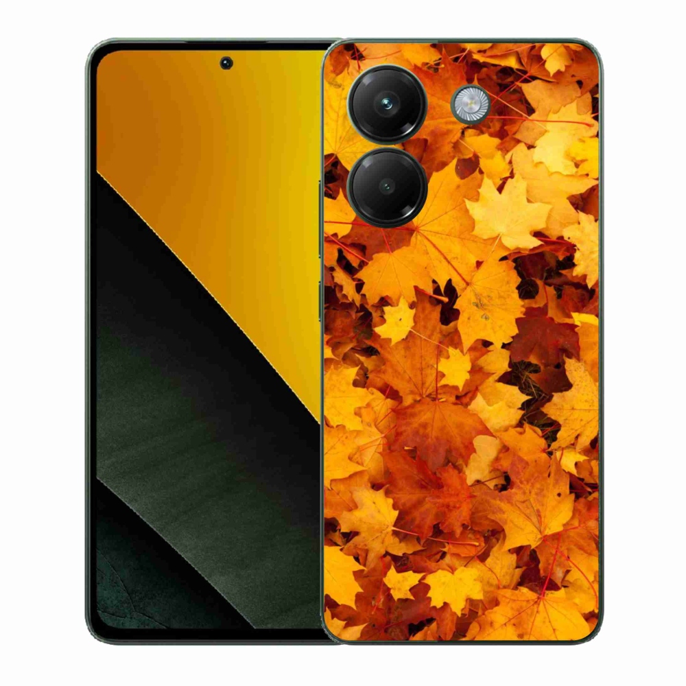 Gélový kryt mmCase na Xiaomi Poco M7 Pro 5G - javorové listy