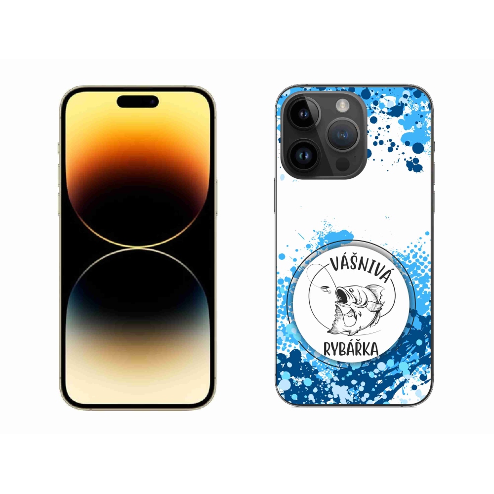 Gélový kryt mmCase na iPhone 14 Pro Max 6.7 - vášnivá rybárka biele pozadie