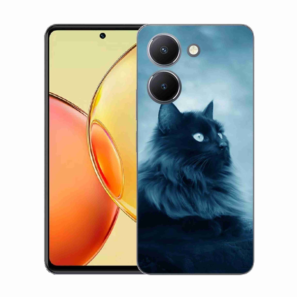 Gélový kryt mmCase na Vivo Y36 - čierna mačka 1