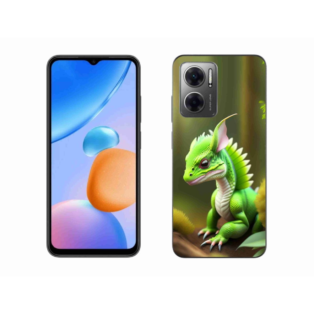 Gélový kryt mmCase na Xiaomi Redmi 10 5G - zelený dráčik