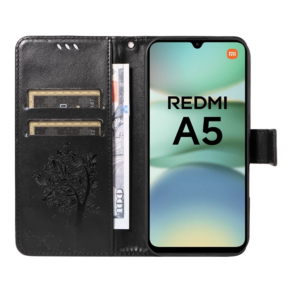 Trees knižkové púzdro na Xiaomi Redmi A5 (173.45x79.35x8.45mm) - čierne