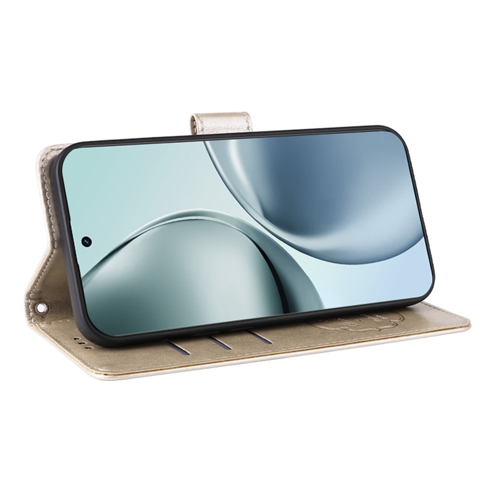 Flowery knižkové puzdro na Realme 14 Pro+ 5G - zlaté