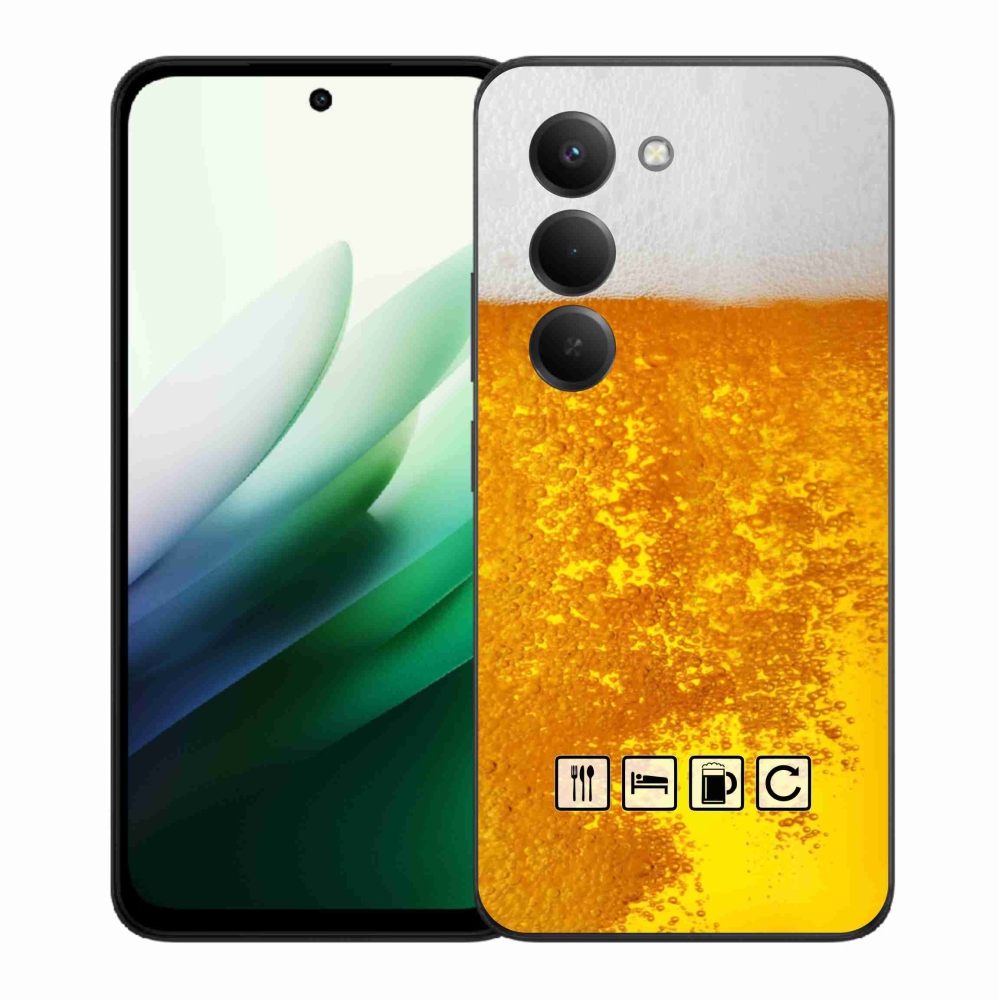 Gélový kryt mmCase na Xiaomi Redmi 15 5G (169mm) - pivný motív 3