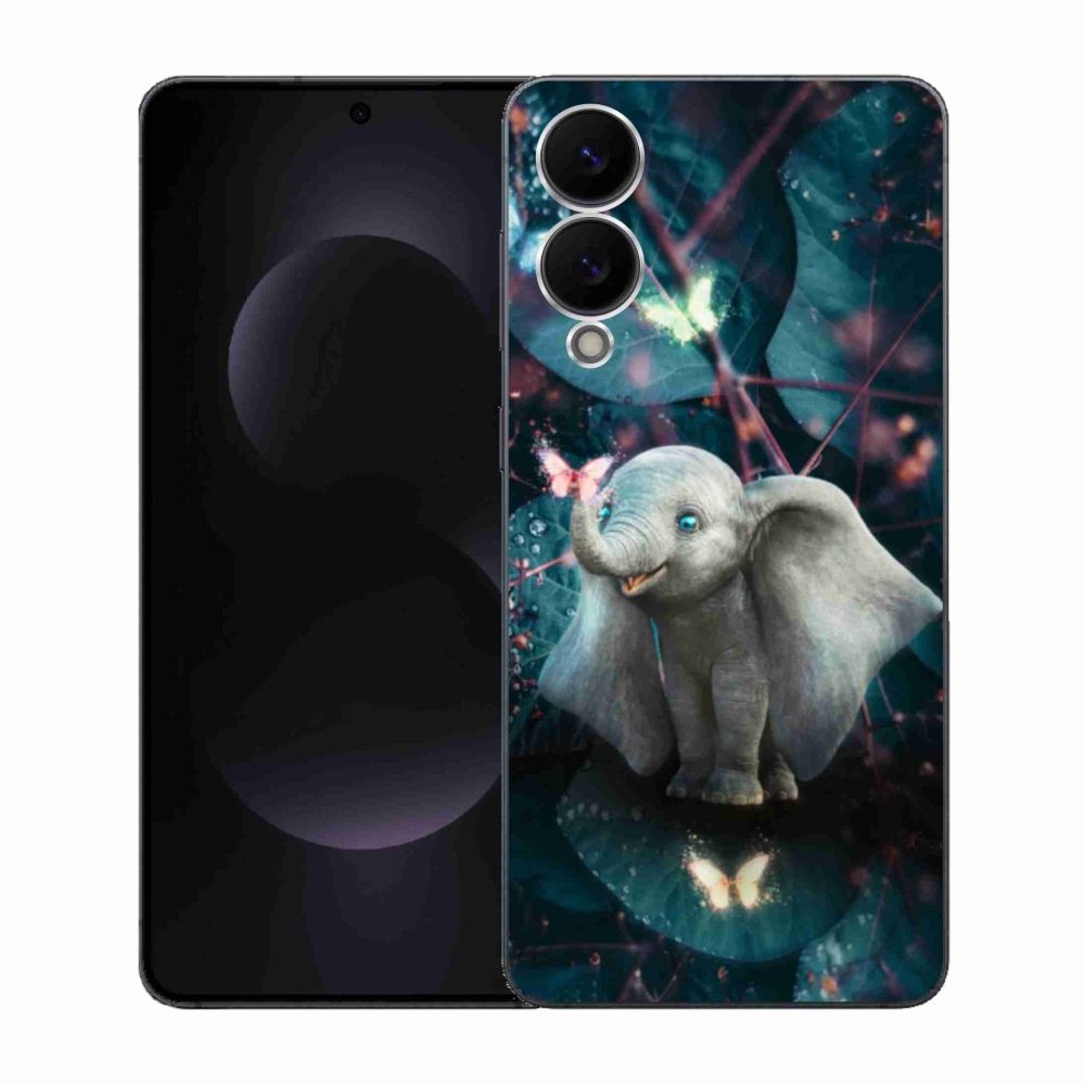 Gélový kryt mmCase na Samsung Galaxy S25 Edge - roztomilý slon