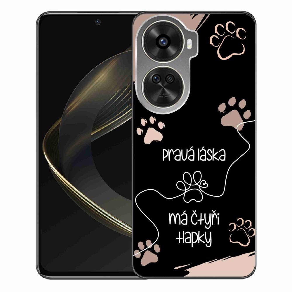 Gélový kryt mmCase na Huawei Nova 12 SE - psí motív 1 čierne pozadie