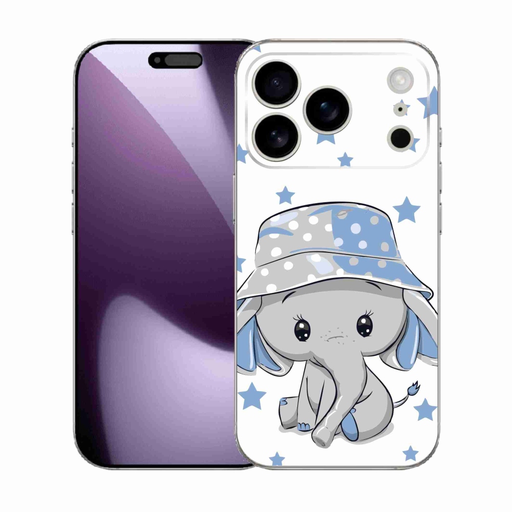 Gélový kryt mmCase na iPhone 17 Pro - modrý slon