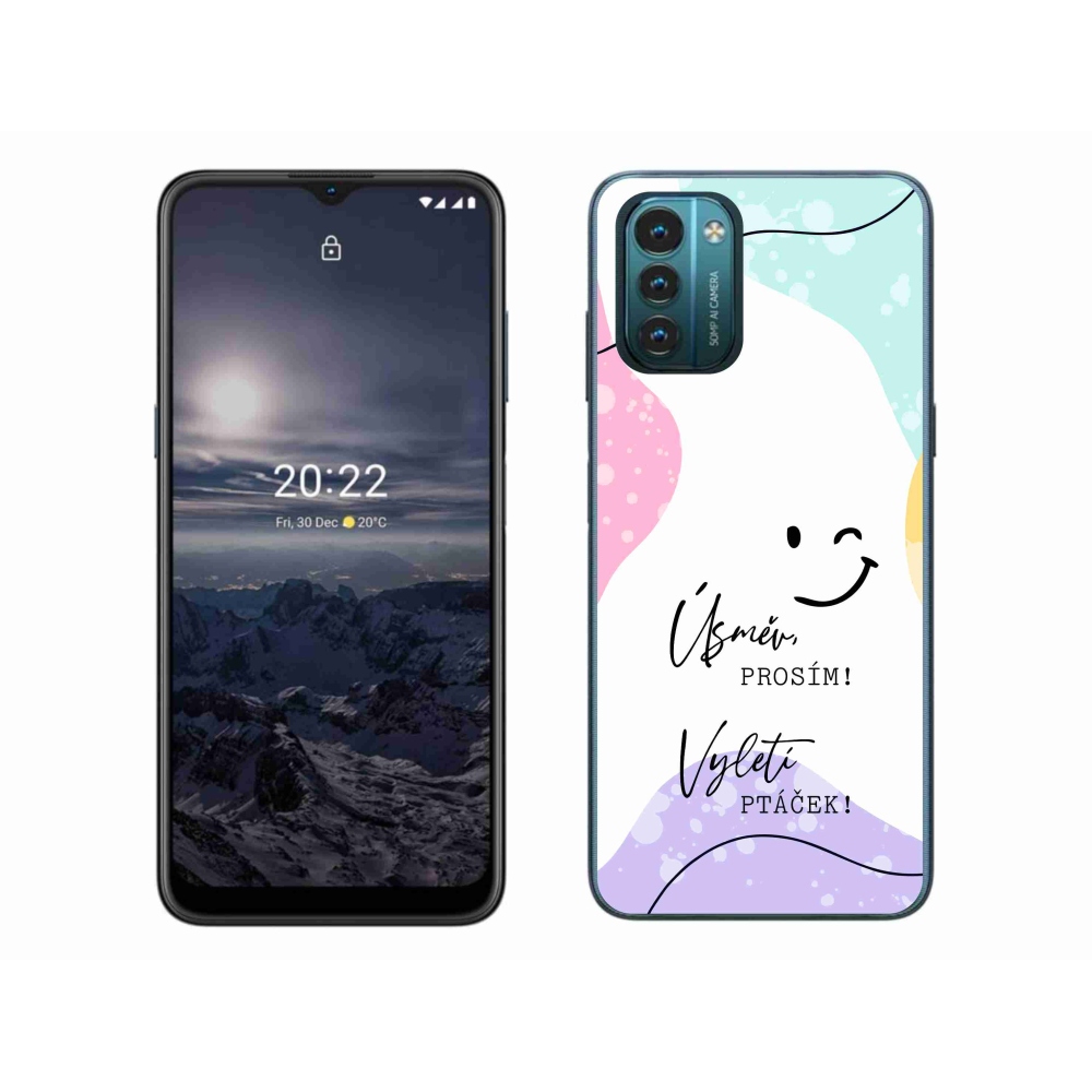 Gélový kryt mmCase na Nokia G11/G21 - vtipný text 4 biele pozadie