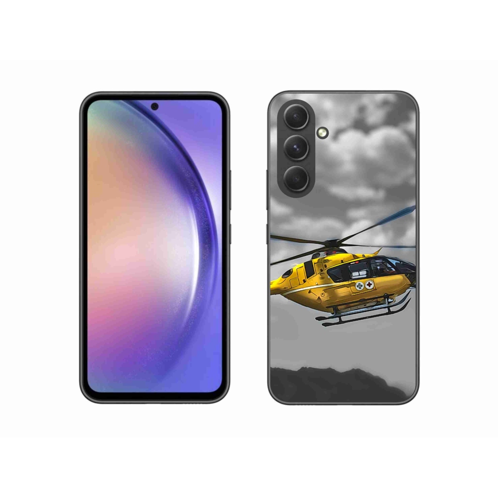 Gélový kryt mmCase na Samsung Galaxy A54 5G - žltá helikoptéra