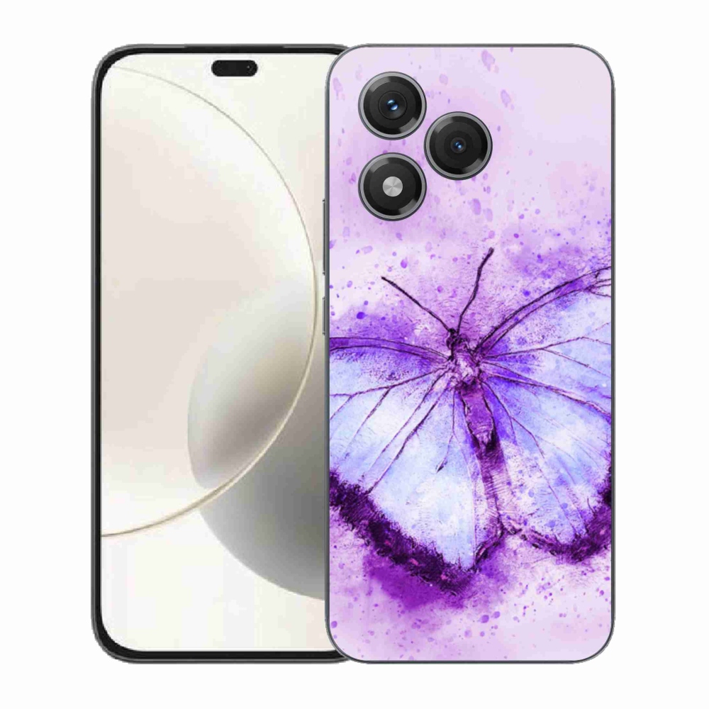 Gélový kryt mmCase na Honor 400 Lite - fialový motýľ