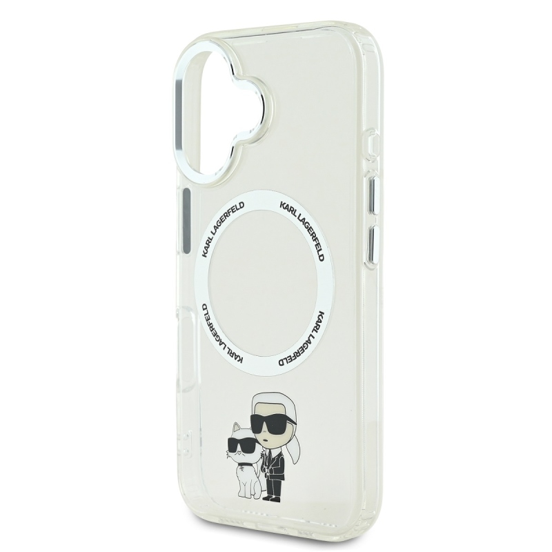 Karl Lagerfeld IML Karl a Choupette MagSafe Zadný Kryt pre iPhone 16 Transparent