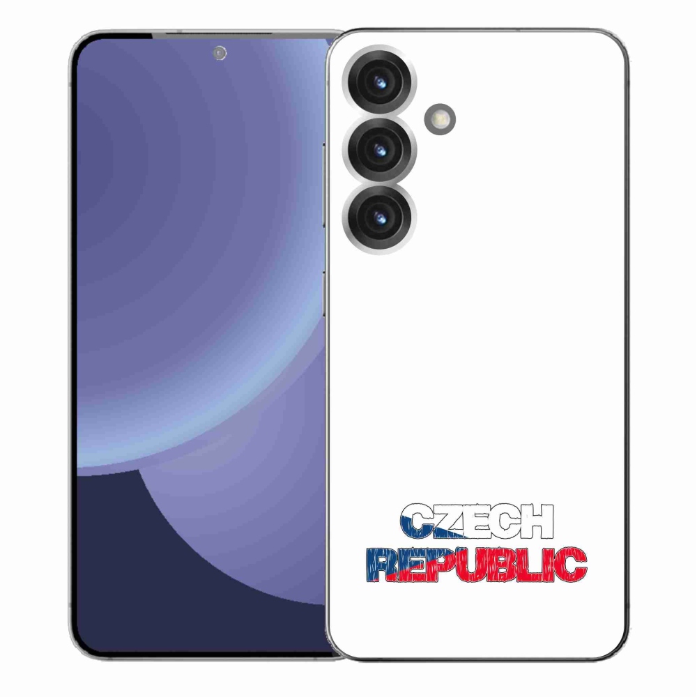 Gélový kryt mmCase na Samsung Galaxy S25+ - Czech Republic biele pozadie