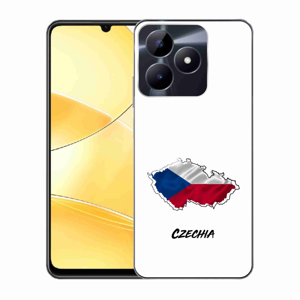 Gélový kryt mmCase na Realme C51/C53 - Czechia biele pozadie