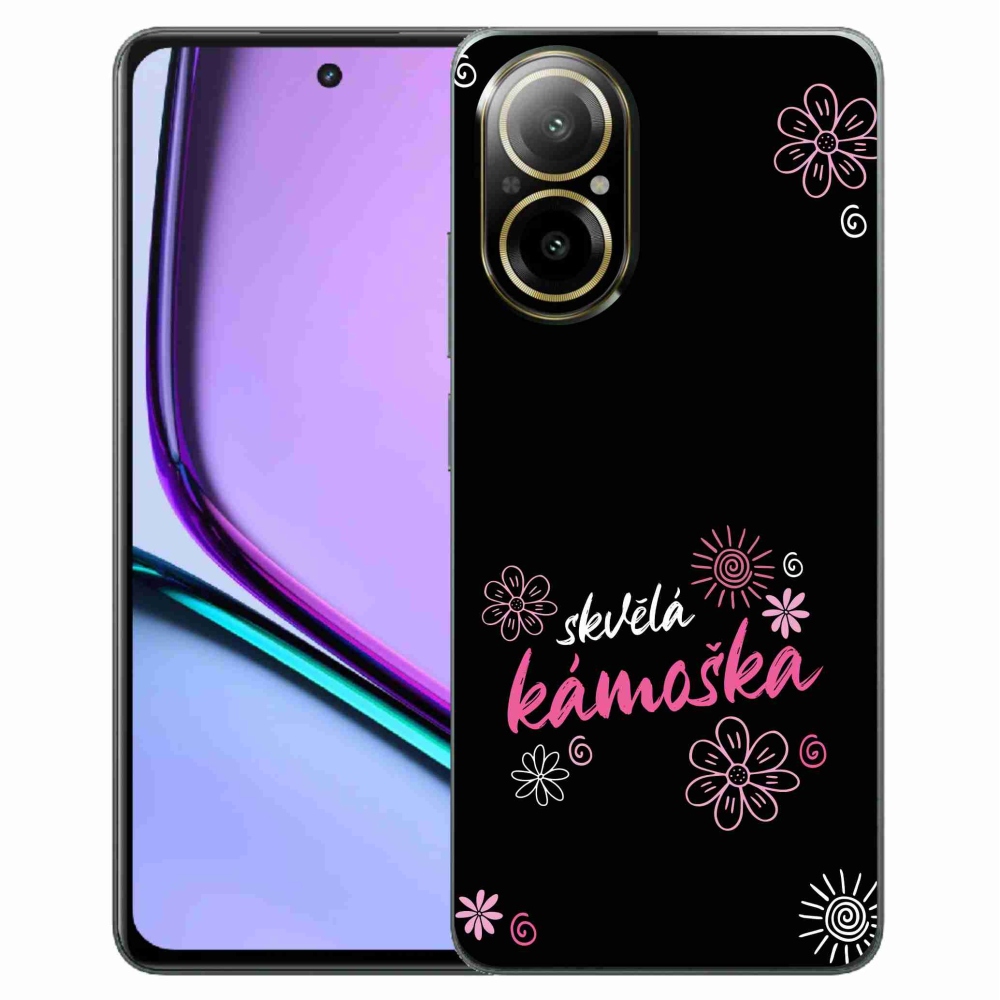 Gélový kryt mmCase na Realme C67 - skvelá kamoška čierne pozadie