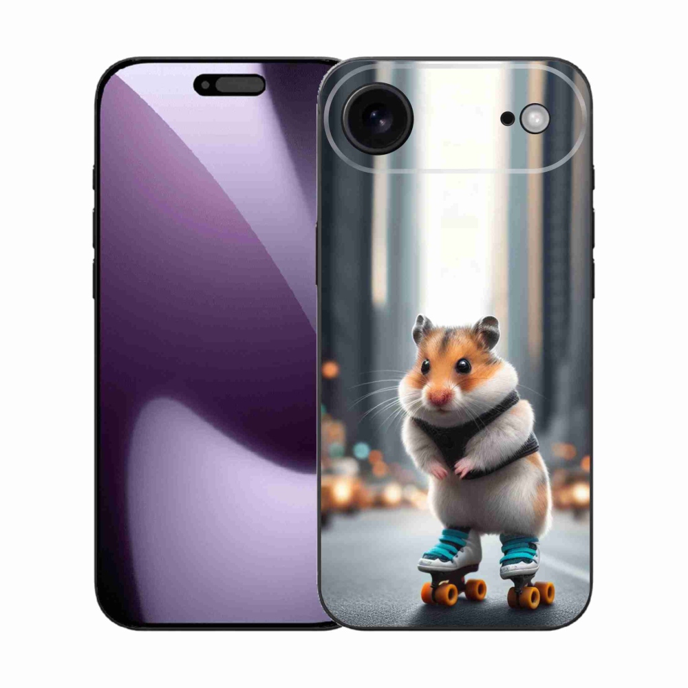 Gélový kryt mmCase na iPhone 17 Air - škrečok na korčuliach