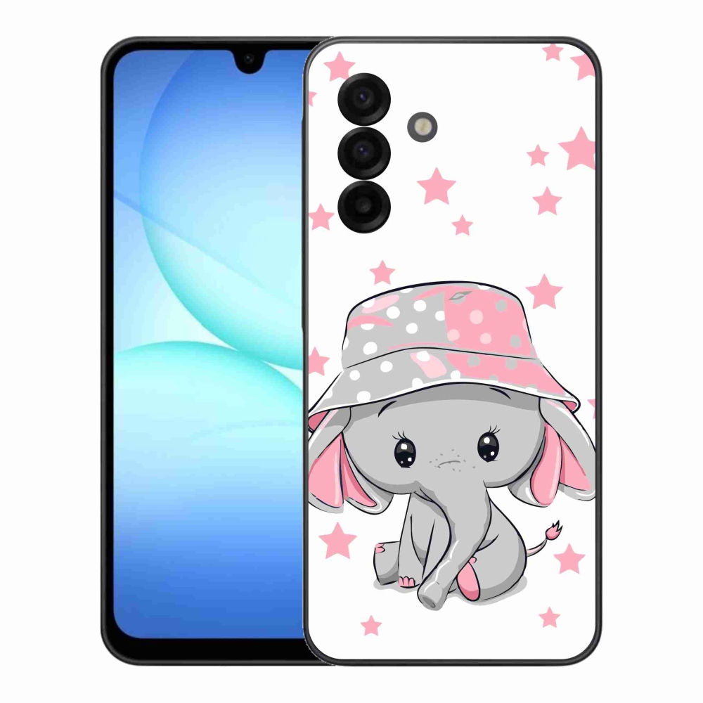 Gélový kryt mmCase na Samsung Galaxy A17 4G/5G - ružový slon
