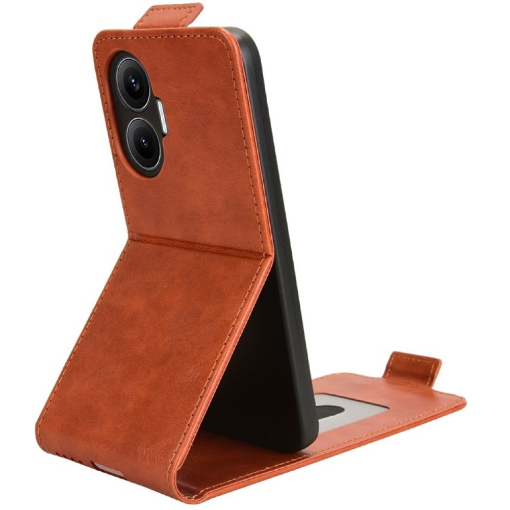 Vert flipové púzdro na Xiaomi Poco F7 5G - oranžové