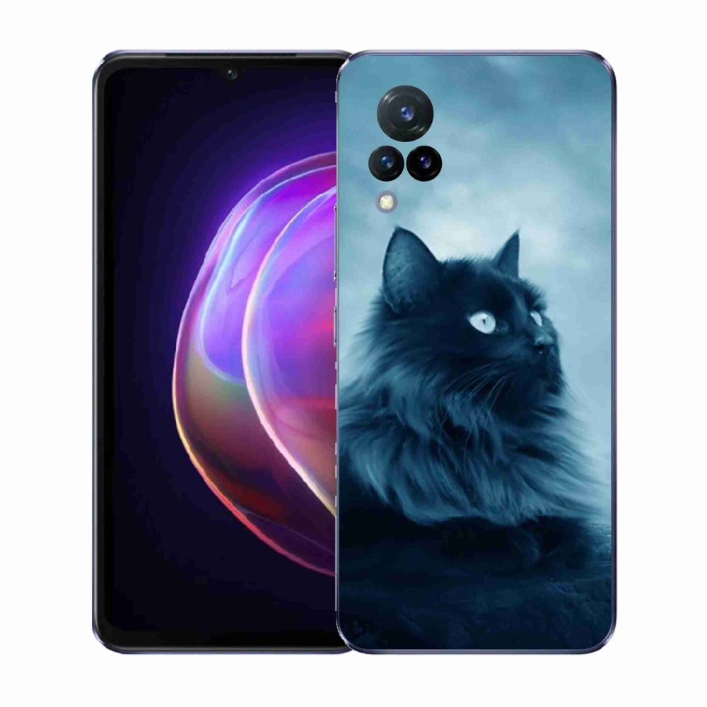 Gélový kryt mmCase na Vivo V21 4G/5G - čierna mačka 1