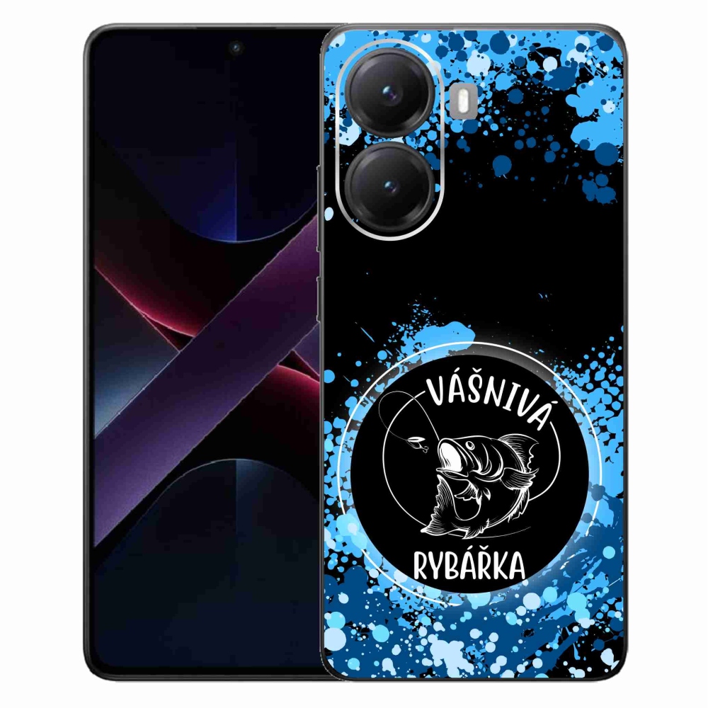 Gélový kryt mmCase na Xiaomi Poco X7 Pro 5G - vášnivá rybárka čierne pozadie