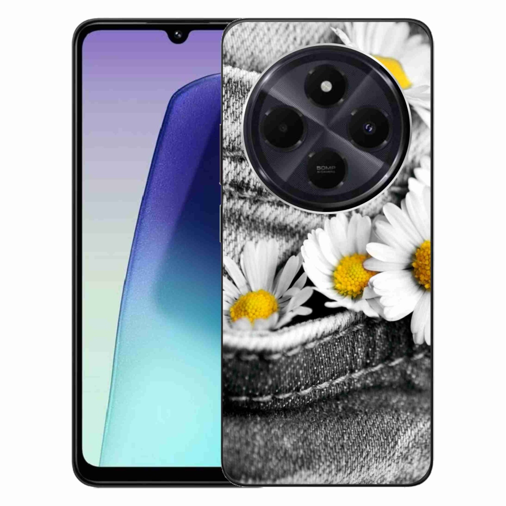 Gélový obal mmCase na Xiaomi Redmi 14C/Poco C75 - margaréty