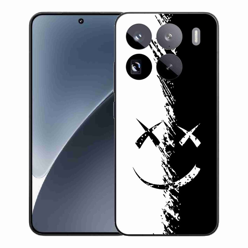 Gélový kryt mmCase na Xiaomi 15 Pro - čiernobiely smajlík