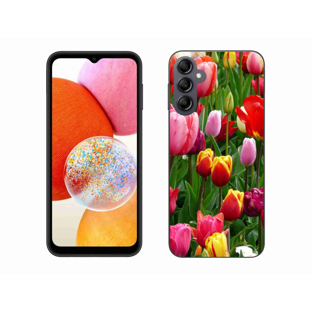 Gélový kryt mmCase na Samsung Galaxy A14 4G/5G - tulipány