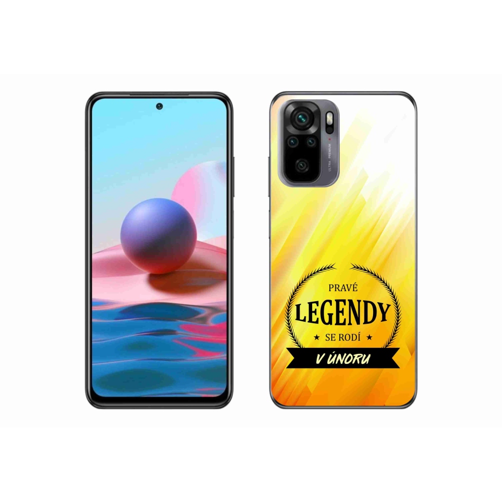 Gélový kryt mmCase na Xiaomi Redmi Note 10 4G - legendy vo februári žlté pozadie