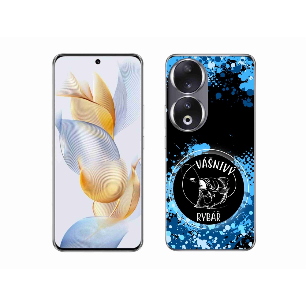 Gélový kryt mmCase na Honor 90 - vášnivý rybár čierne pozadie