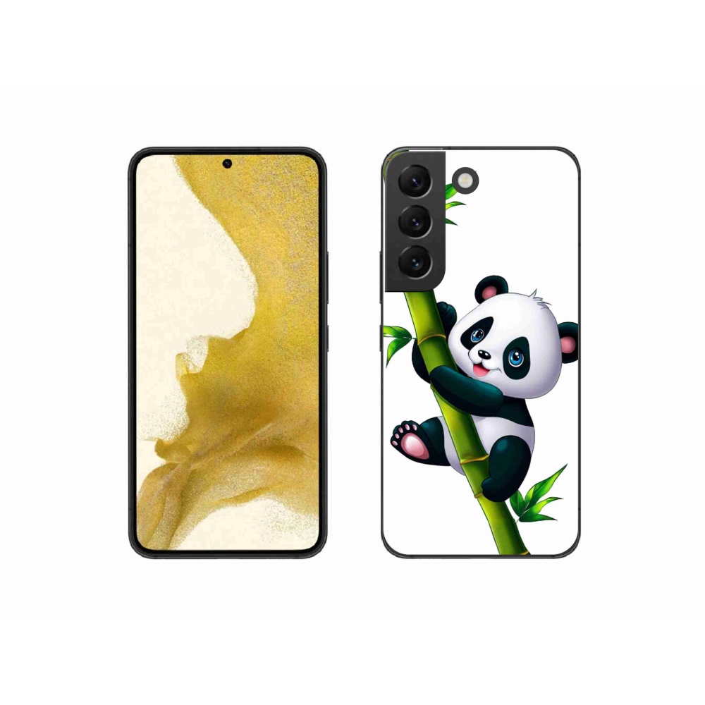 Gélový kryt mmCase na Samsung Galaxy S22 5G - panda na bambuse