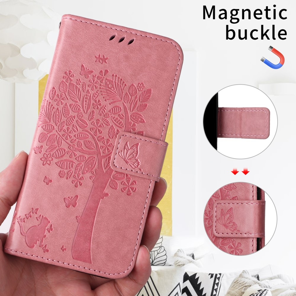 Trees knižkové puzdro na Xiaomi Redmi A5 (173.45x79.35x8.45mm) - ružové